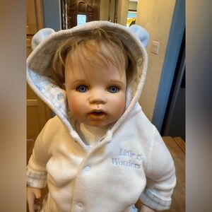 Monika Levenig Signed Numbered Vintage 2001 Weighted Porcelain Baby Boy Doll